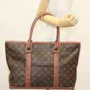 LOUIS VUITTON Monogram Sac Weekend PM Hand Bag M42425 LV Auth 139558-22