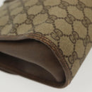 GUCCI GG Supreme Web Sherry Line Clutch Bag PVC Beige 156 01 031 Auth 139574-15