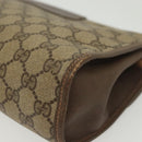 GUCCI GG Supreme Web Sherry Line Clutch Bag PVC Beige 156 01 031 Auth 139574-16