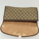 GUCCI GG Supreme Web Sherry Line Clutch Bag PVC Beige 156 01 031 Auth 139574-8