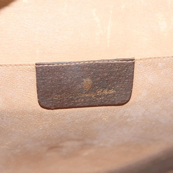 GUCCI GG Supreme Web Sherry Line Clutch Bag PVC Beige 156 01 031 Auth 139574