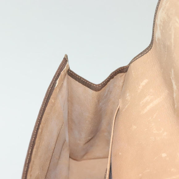 GUCCI GG Supreme Web Sherry Line Clutch Bag PVC Beige 156 01 031 Auth 139574