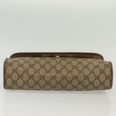 GUCCI GG Supreme Web Sherry Line Clutch Bag PVC Beige 156 01 031 Auth 139574-6