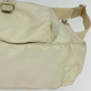 PRADA Shoulder Bag Nylon Ivory Silver Auth 139575-15