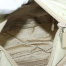 PRADA Shoulder Bag Nylon Ivory Silver Auth 139575-11