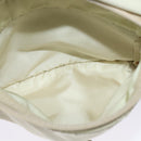 PRADA Shoulder Bag Nylon Ivory Silver Auth 139575-21