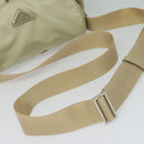 PRADA Shoulder Bag Nylon Ivory Silver Auth 139575-7