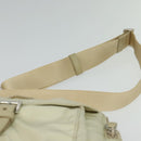 PRADA Shoulder Bag Nylon Ivory Silver Auth 139575-8