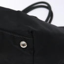 PRADA Hand Bag Nylon Silver Black Auth 139576-9