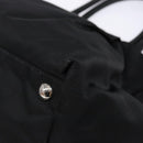 PRADA Hand Bag Nylon Silver Black Auth 139576-16
