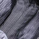 PRADA Hand Bag Nylon Silver Black Auth 139576-10