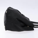 PRADA Hand Bag Nylon Silver Black Auth 139576-3