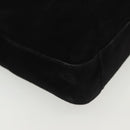 Salvatore Ferragamo Shoulder Bag Suede Black Gold Auth 139577-12