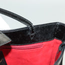 Salvatore Ferragamo Shoulder Bag Suede Black Gold Auth 139577-16