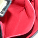 Salvatore Ferragamo Shoulder Bag Suede Black Gold Auth 139577-20