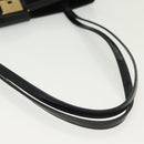 Salvatore Ferragamo Shoulder Bag Suede Black Gold Auth 139577-7