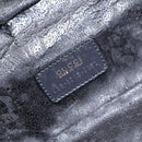 GUCCI Bamboo Vanity Hand Bag Patent leather Navy Gold 032 1705 0151 Auth 139591-12