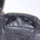 GUCCI Bamboo Vanity Hand Bag Patent leather Navy Gold 032 1705 0151 Auth 139591-18