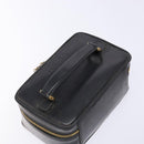 GUCCI Bamboo Vanity Hand Bag Patent leather Navy Gold 032 1705 0151 Auth 139591-6