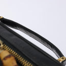 GUCCI Bamboo Vanity Hand Bag Patent leather Navy Gold 032 1705 0151 Auth 139591-8