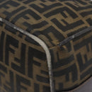 FENDI Zucca Canvas Vanity Pouch Black Brown Auth 139592-11