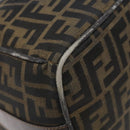 FENDI Zucca Canvas Vanity Pouch Black Brown Auth 139592-12