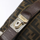 FENDI Zucca Canvas Vanity Pouch Black Brown Auth 139592-13