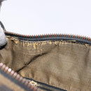 FENDI Zucca Canvas Vanity Pouch Black Brown Auth 139592-21