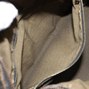 FENDI Zucca Canvas Vanity Pouch Black Brown Auth 139592-22