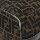 FENDI Zucca Canvas Vanity Pouch Black Brown Auth 139592-9
