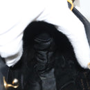 Salvatore Ferragamo Vala Hand Bag Canvas Black Gold Auth 139593-17