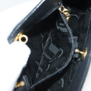 Salvatore Ferragamo Vala Hand Bag Canvas Black Gold Auth 139593-19