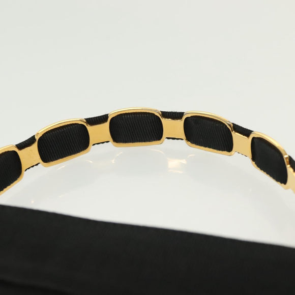 Salvatore Ferragamo Vala Hand Bag Canvas Black Gold Auth 139593