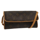 LOUIS VUITTON Monogram Pochette Twin PM Shoulder Bag M51854 LV Auth 139597-1
