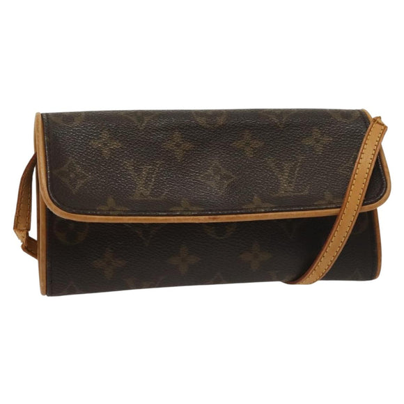 LOUIS VUITTON Monogram Pochette Twin PM Shoulder Bag M51854 LV Auth 139597