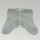 LOUIS VUITTON Baby Gift Set Cashmere White Light Blue GI029C LV Auth 139604-10