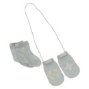 LOUIS VUITTON Baby Gift Set Cashmere White Light Blue GI029C LV Auth 139604-1