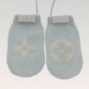LOUIS VUITTON Baby Gift Set Cashmere White Light Blue GI029C LV Auth 139604-4