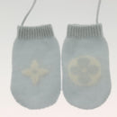 LOUIS VUITTON Baby Gift Set Cashmere White Light Blue GI029C LV Auth 139604-5