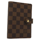 LOUIS VUITTON Damier Ebene Agenda PM Day Planner Cover R20700 LV Auth 139605-1