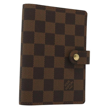 LOUIS VUITTON Damier Ebene Agenda PM Day Planner Cover R20700 LV Auth 139605