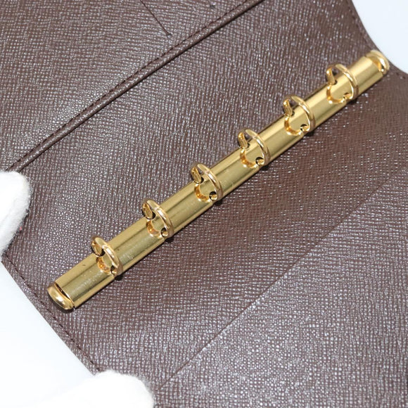 LOUIS VUITTON Damier Ebene Agenda PM Day Planner Cover R20700 LV Auth 139605