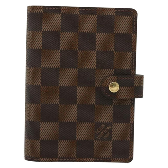 LOUIS VUITTON Damier Ebene Agenda PM Day Planner Cover R20700 LV Auth 139605
