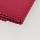 Salvatore Ferragamo Gancini Long Wallet Leather Pink Gold Auth 139609-16