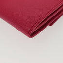 Salvatore Ferragamo Gancini Long Wallet Leather Pink Gold Auth 139609-17