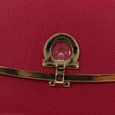 Salvatore Ferragamo Gancini Long Wallet Leather Pink Gold Auth 139609-7