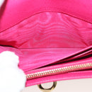 Salvatore Ferragamo Gancini Long Wallet Leather Pink Gold Auth 139609-19