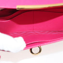 Salvatore Ferragamo Gancini Long Wallet Leather Pink Gold Auth 139609-21