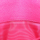 Salvatore Ferragamo Gancini Long Wallet Leather Pink Gold Auth 139609-11