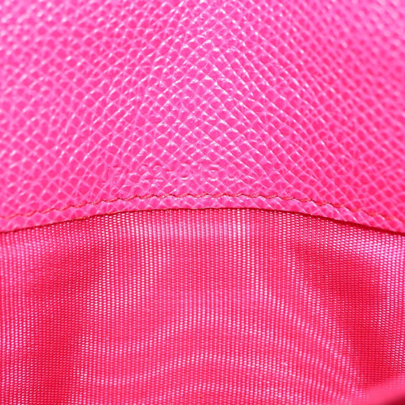 Salvatore Ferragamo Gancini Long Wallet Leather Pink Gold Auth 139609